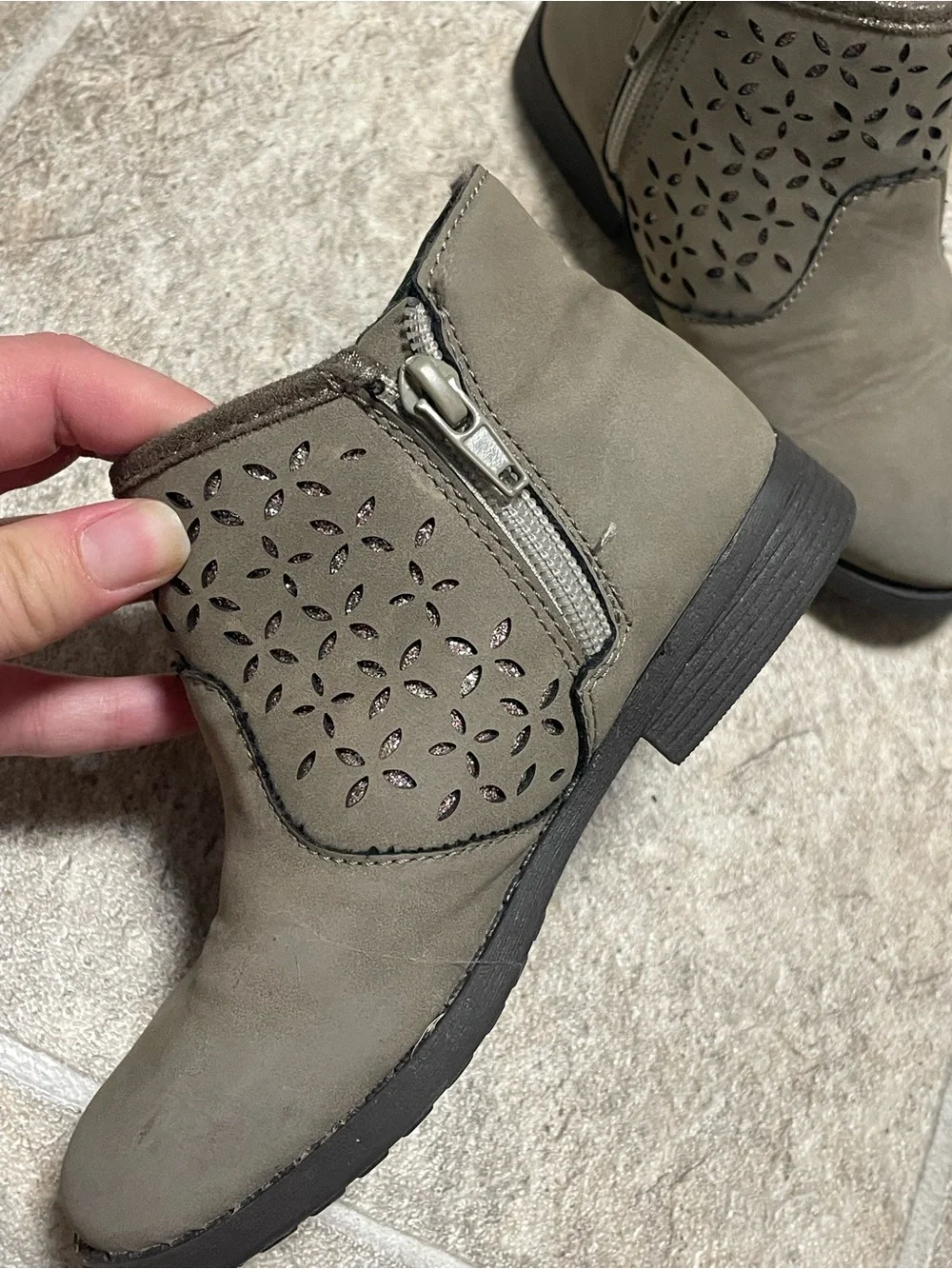 Oshkosh Grey Ankle Boots with Sparkle
